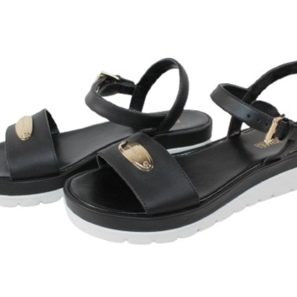 Michael Kors B&W Darcy Flatform Sandals, Size: 7 Women  New w/o Box
